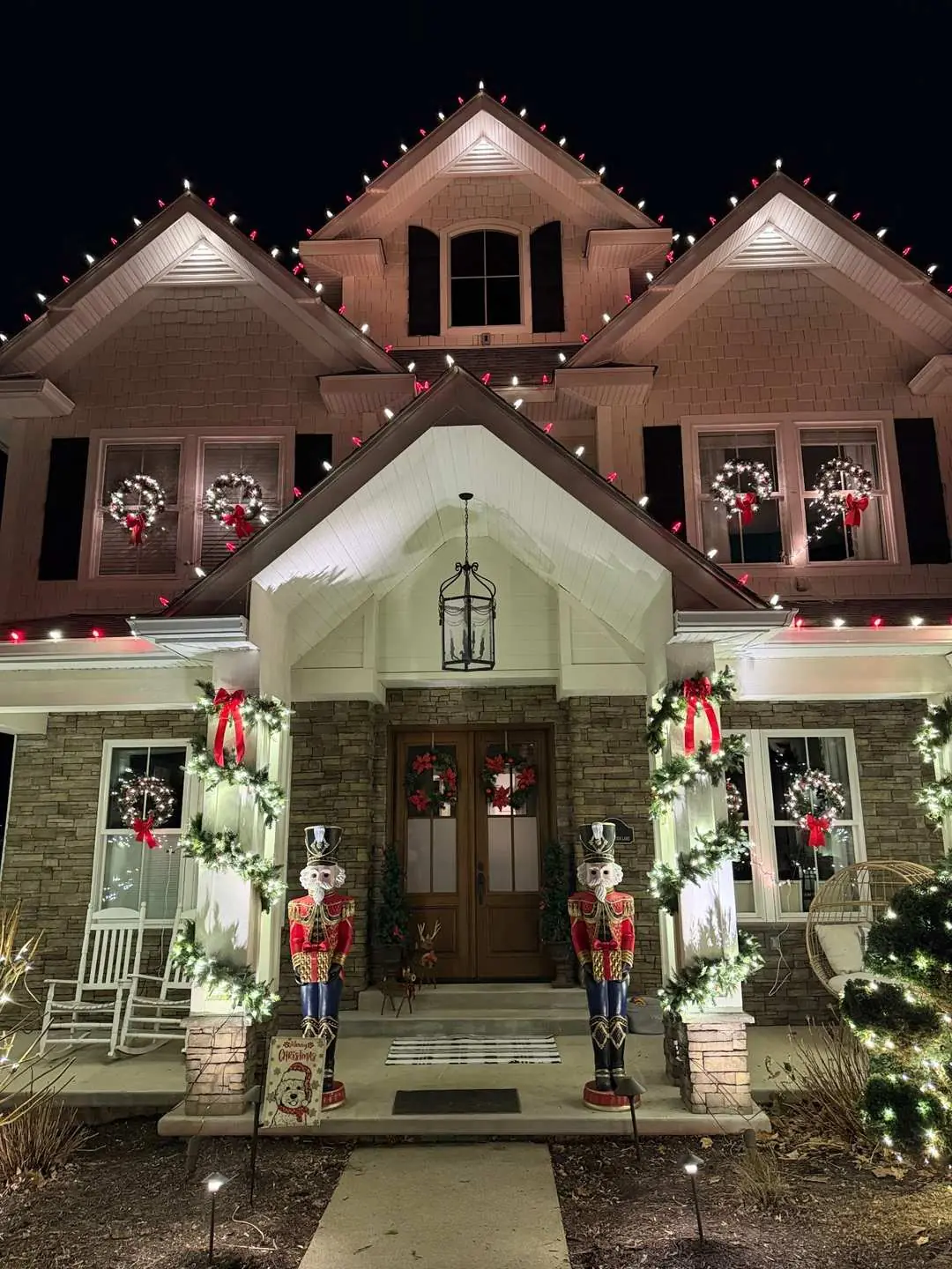 Nutcracker and garland entrance