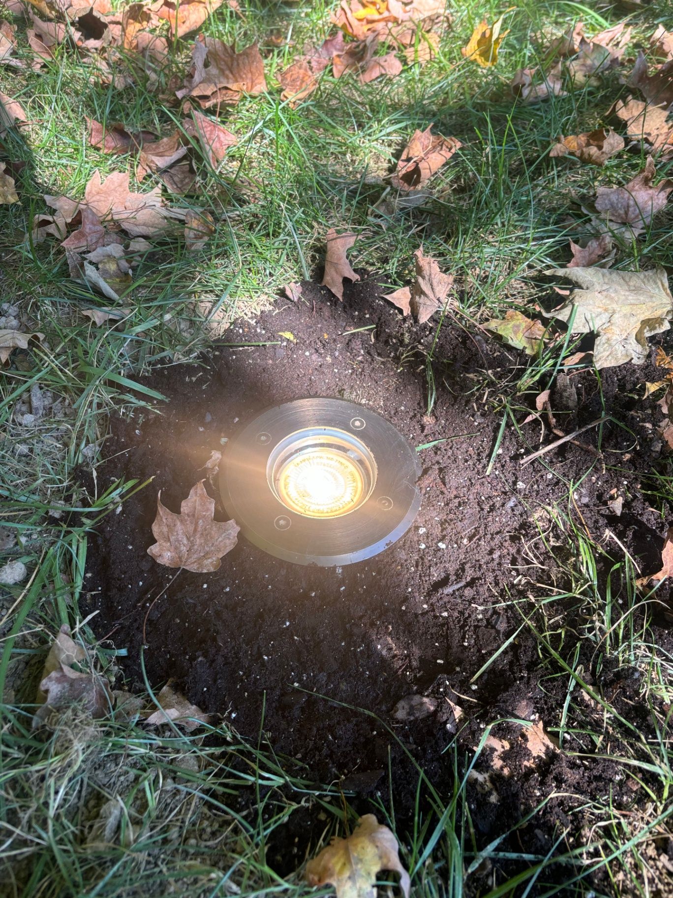 Newly installed in-ground fixture